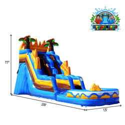 17ft Blue Lagoon Single Lane XL Pool