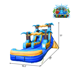 17ft Tropic Shock Single Lane XL Pool