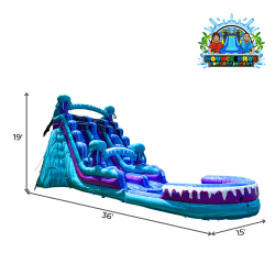 22ft Electric Dual Lane Water Slide