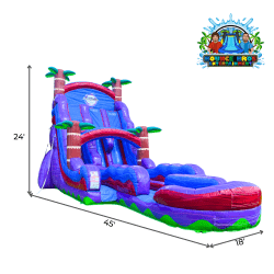 24ft Purple Hurricane Wet/Dry Extended Double Lane