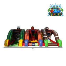 Triple Shot Challenge  3-in-1 Inflatable Sports Games