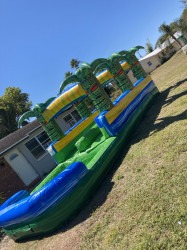 slip20n20slide201 1718915099 40ft Tiki Splash Double Lane Slip N' Slide